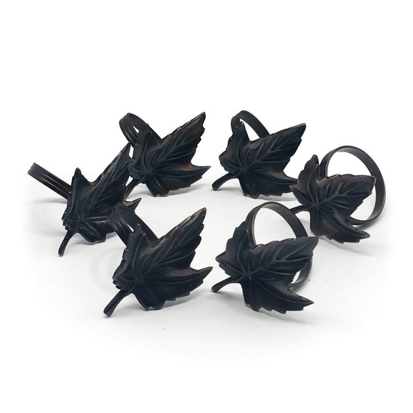 6 Small Maple Leaf Autumn Fall Napkin Holders - Picture 1 of 4